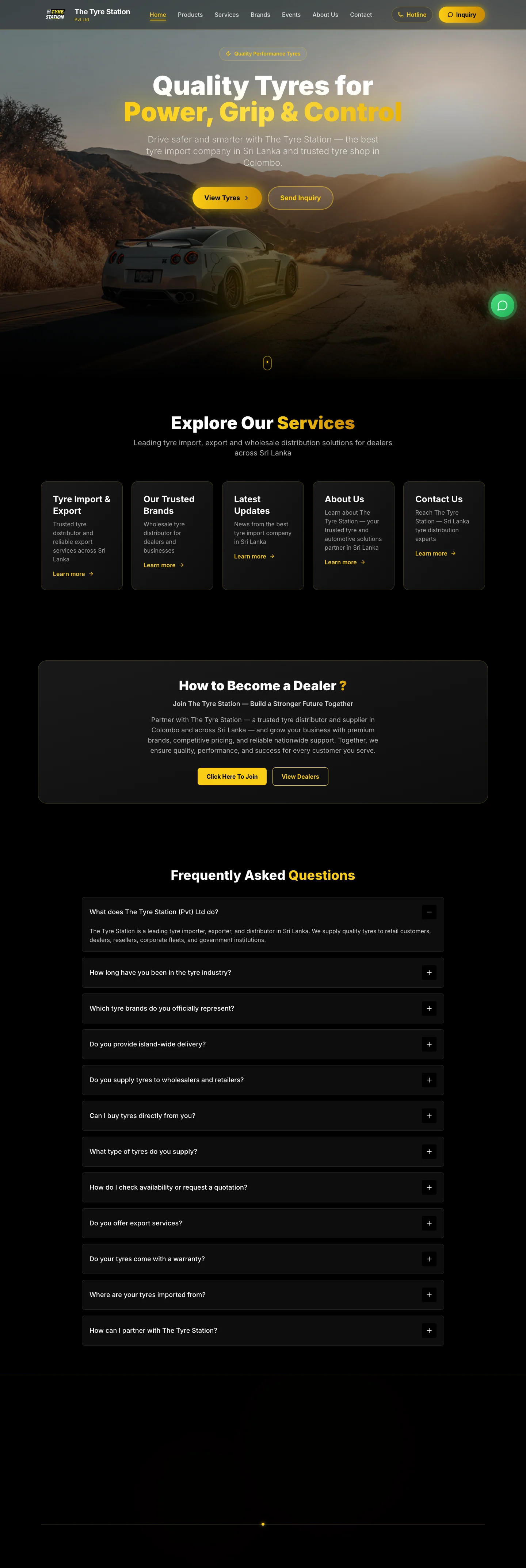 The Tyre Station - Automotive & Retail Website
