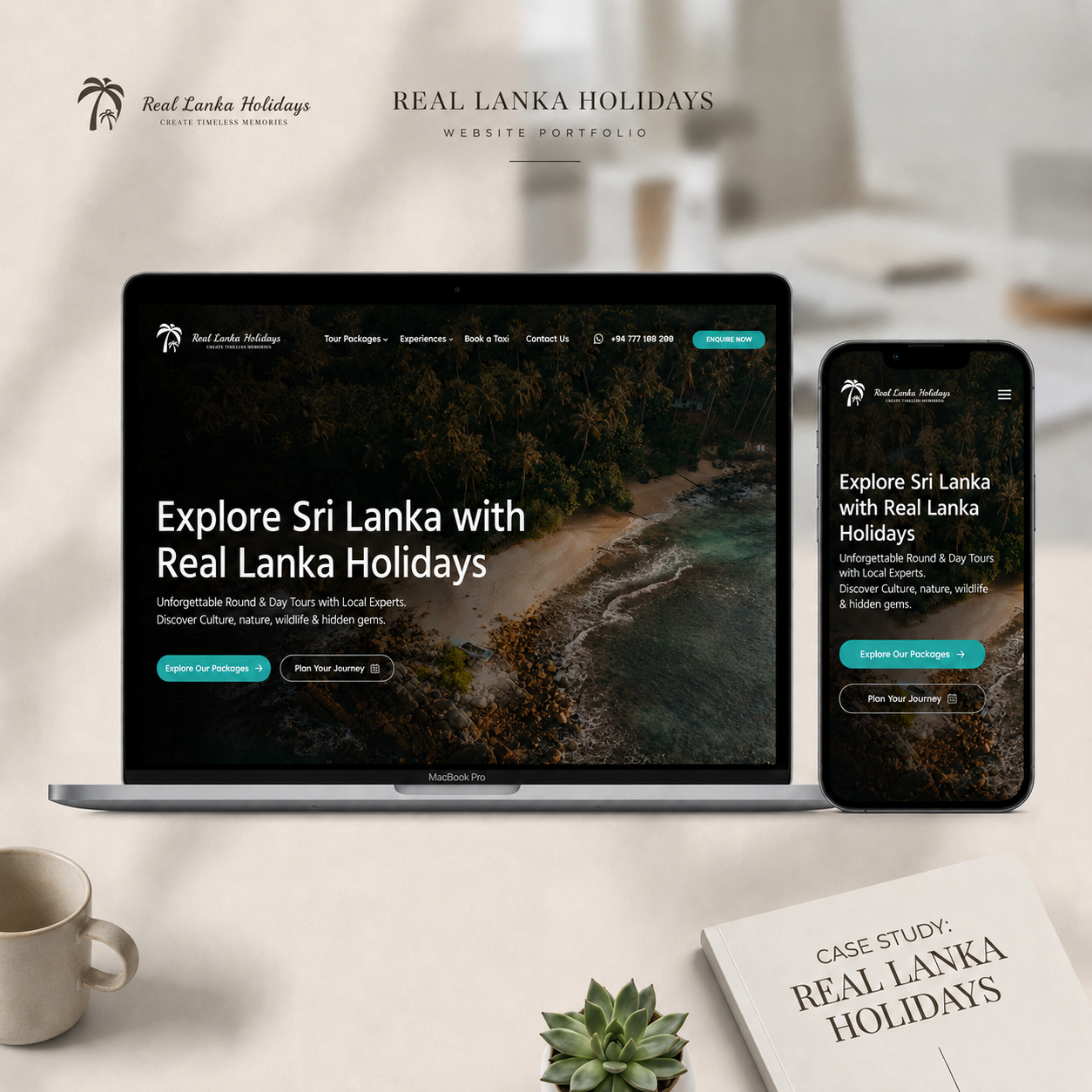Real Lanka Holidays Tourism Case Study Interface