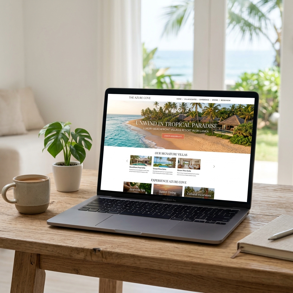Tourism Website Development Mockup